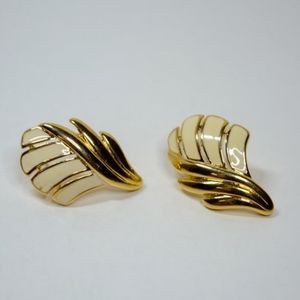 Trifari enamel earrings